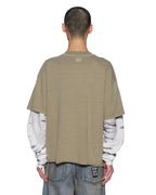 Mens Animalistik Layered Ekcess Tee Militant Oversized Tees - Green