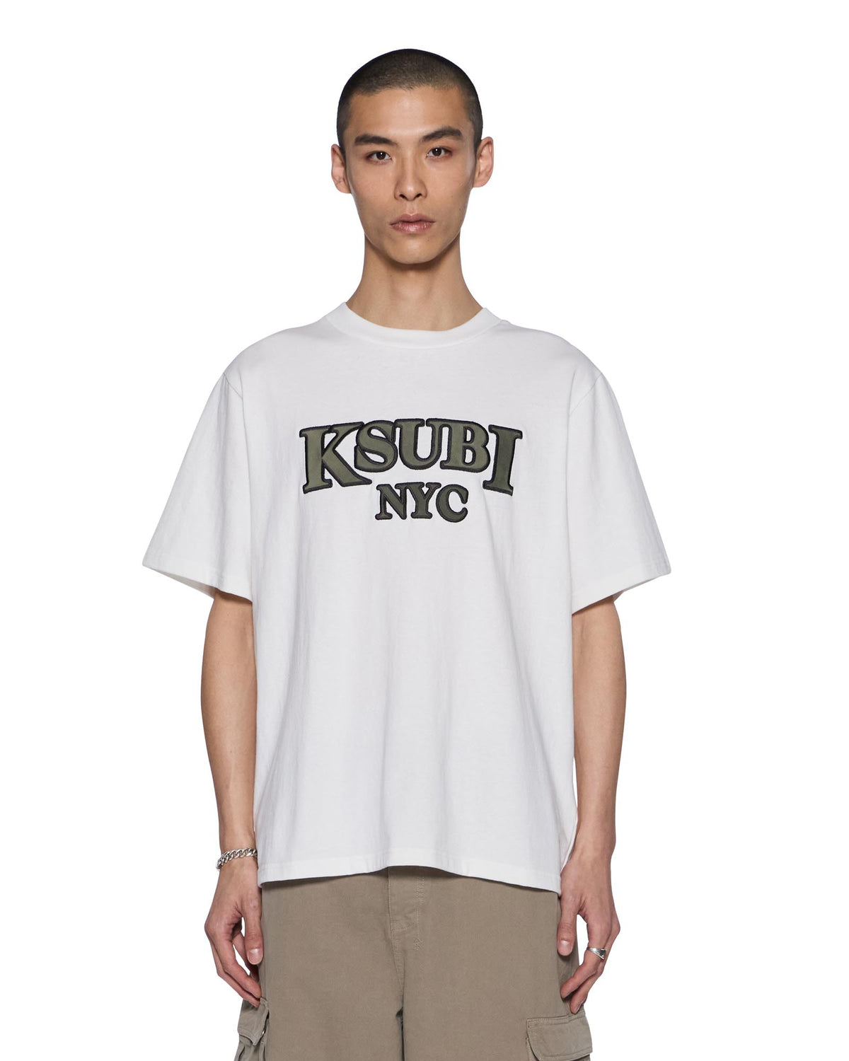 Mens Apex Ekcess Ss Tee Tru White Oversized Tees - White