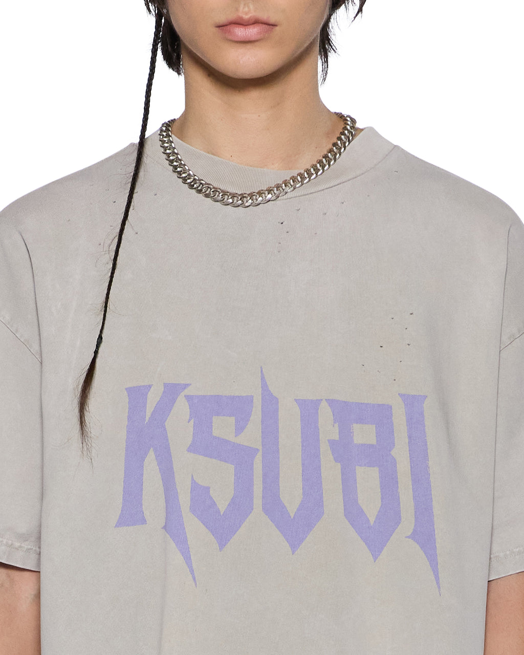 MENS BLASTED EKCESS SS TEE SMOKE GREY TEES