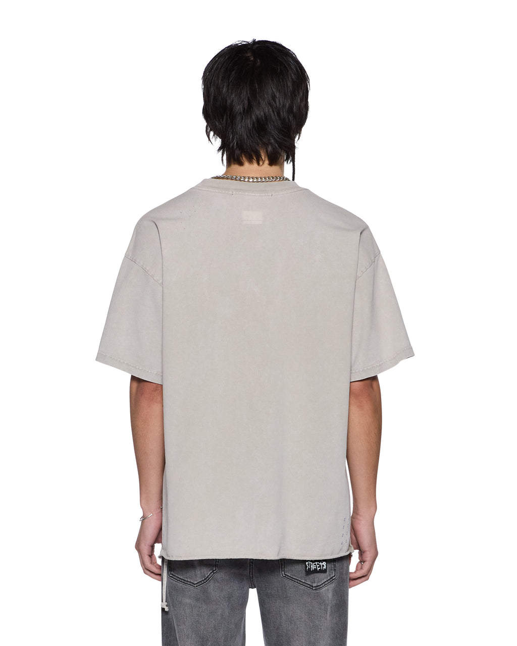 MENS BLASTED EKCESS SS TEE SMOKE GREY TEES