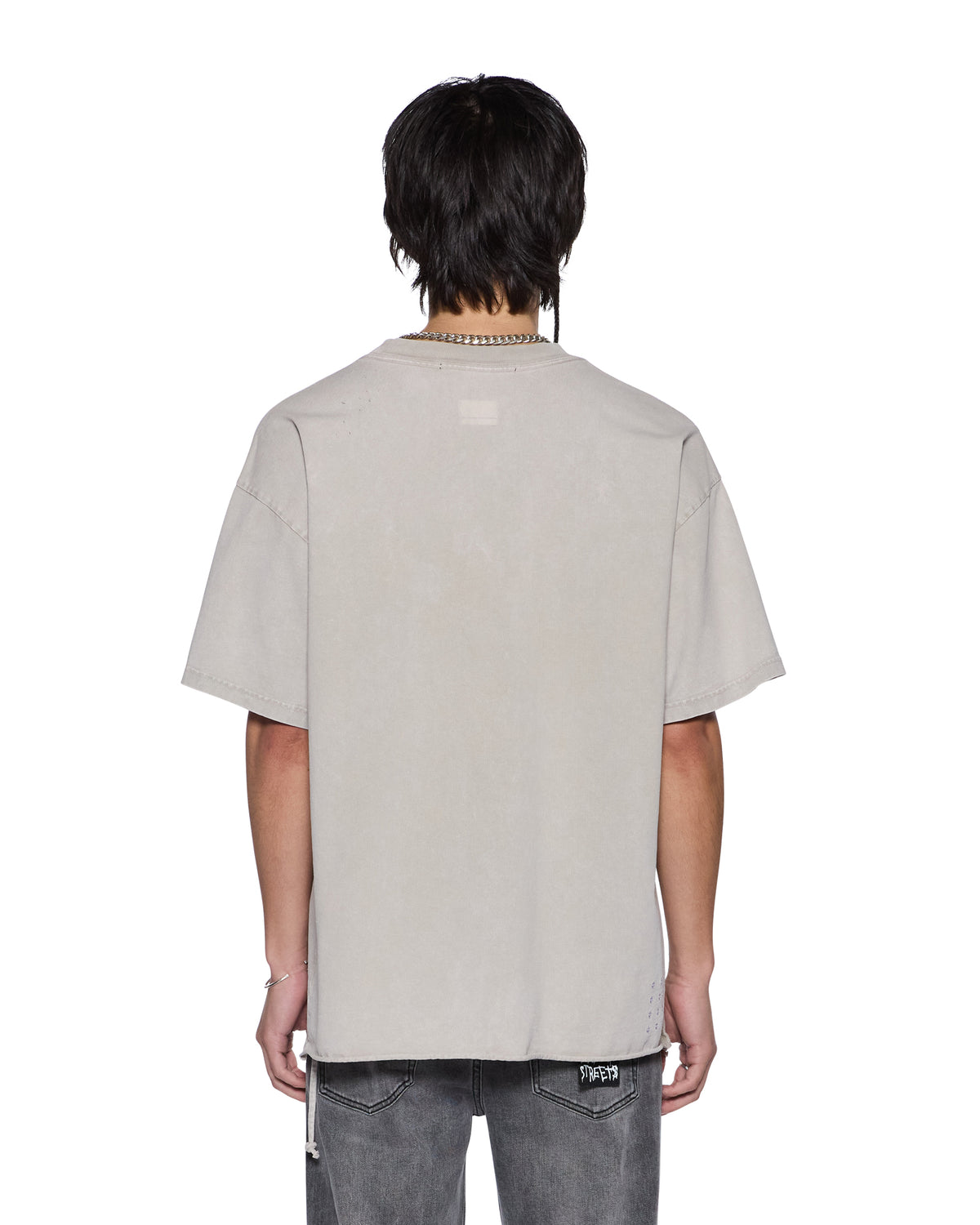 MENS BLASTED EKCESS SS TEE SMOKE GREY TEES