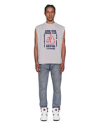 Mens Club Cut Off Krete Oversized Tees - Grey