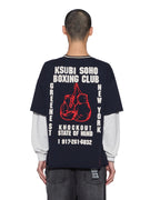 Mens Club Ekcess Layered Ls Deep Oversized Tees - Navy