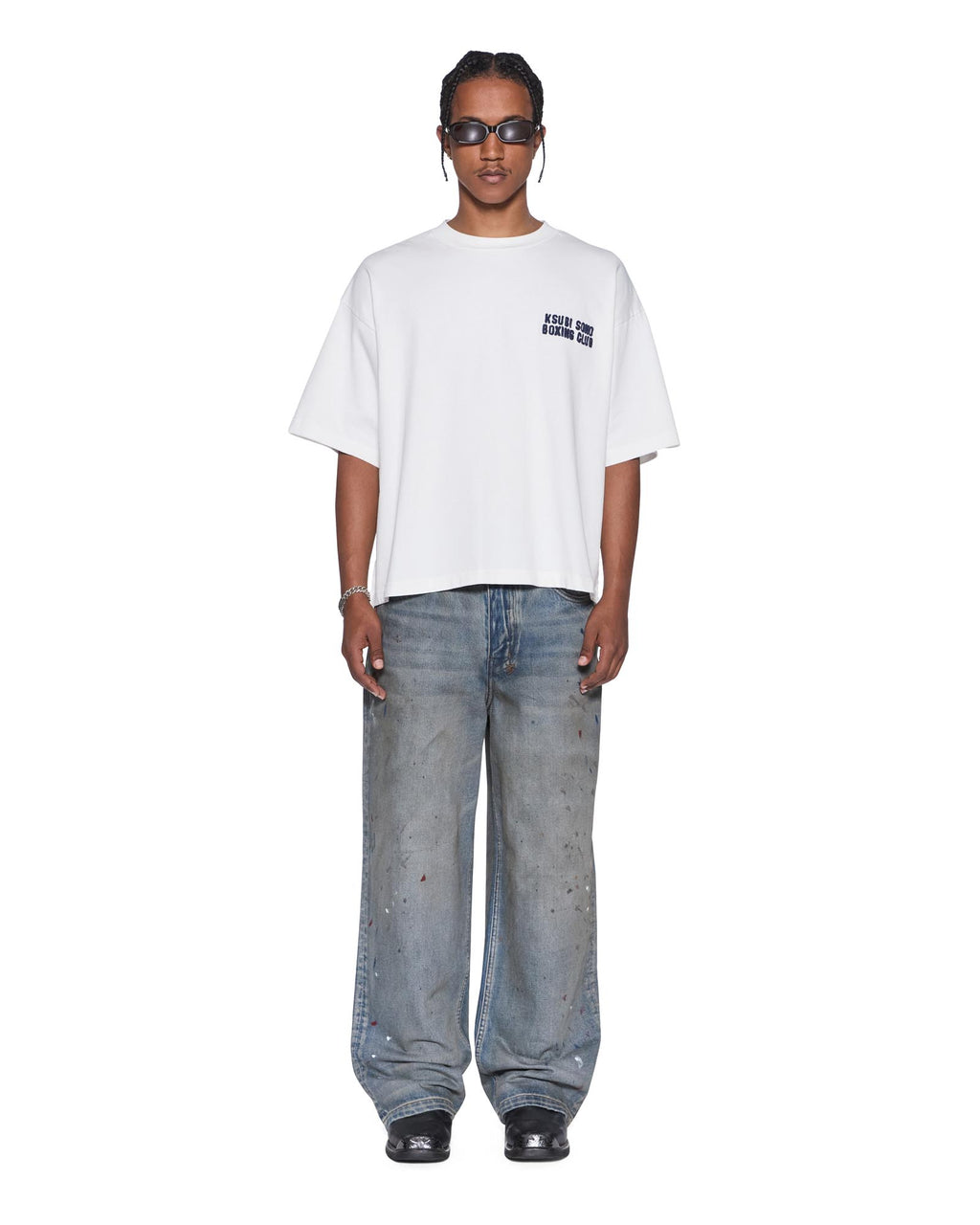 Mens Club Ekcess Ss Tee Tru White Oversized Tees - White