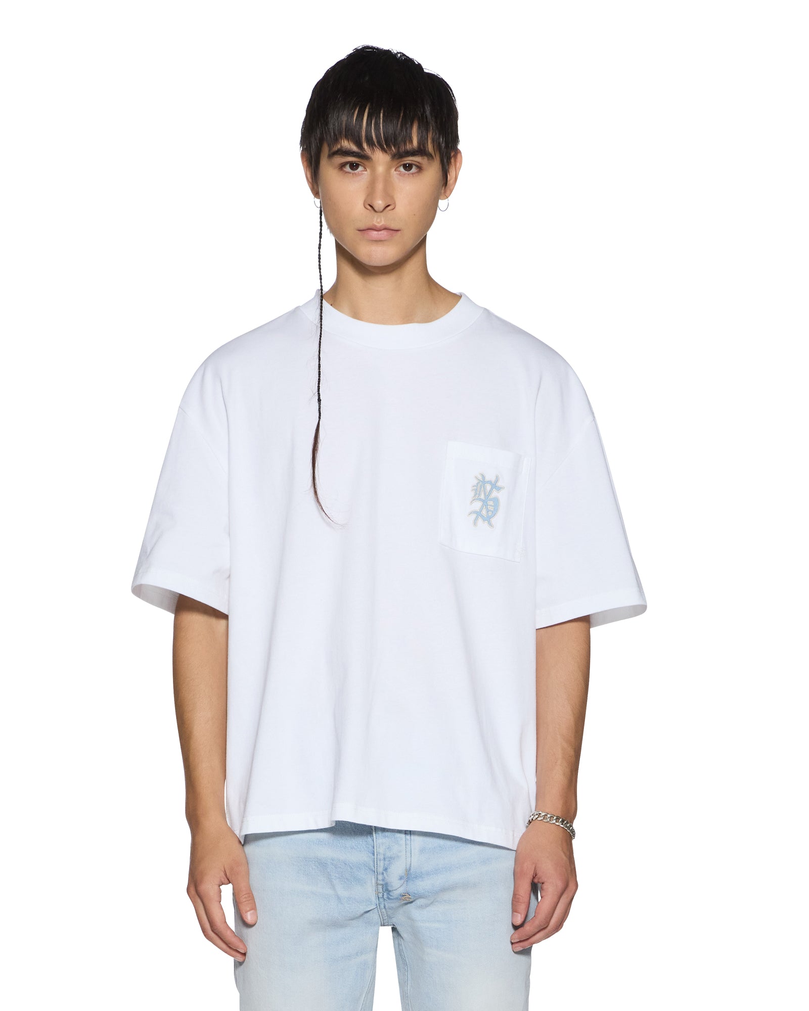 MENS EFFECT EKCESS POCKET SS TEE TRU WHITE OVERSIZED TEES