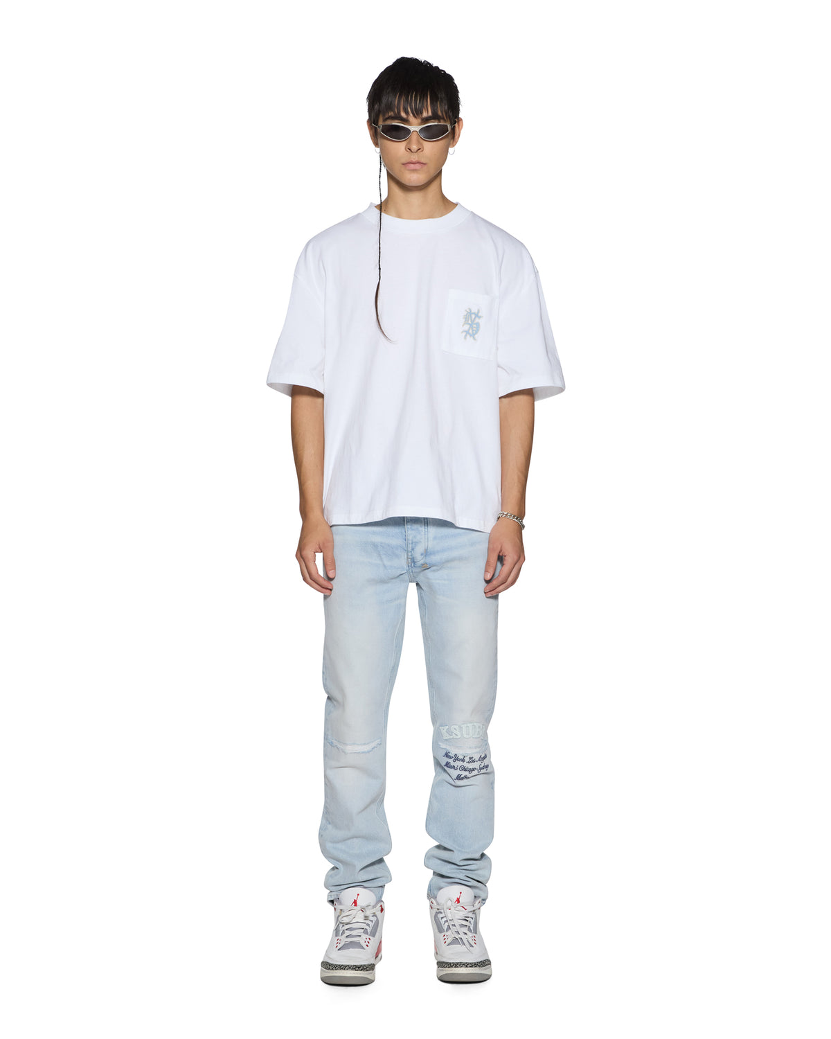 MENS EFFECT EKCESS POCKET SS TEE TRU WHITE TEES