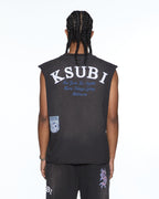 MENS GENESIS EKCESS CUT OFF TANK CHARCOAL FADE TEES