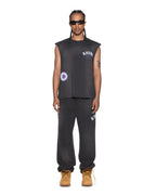 MENS GENESIS EKCESS CUT OFF TANK CHARCOAL FADE TEES