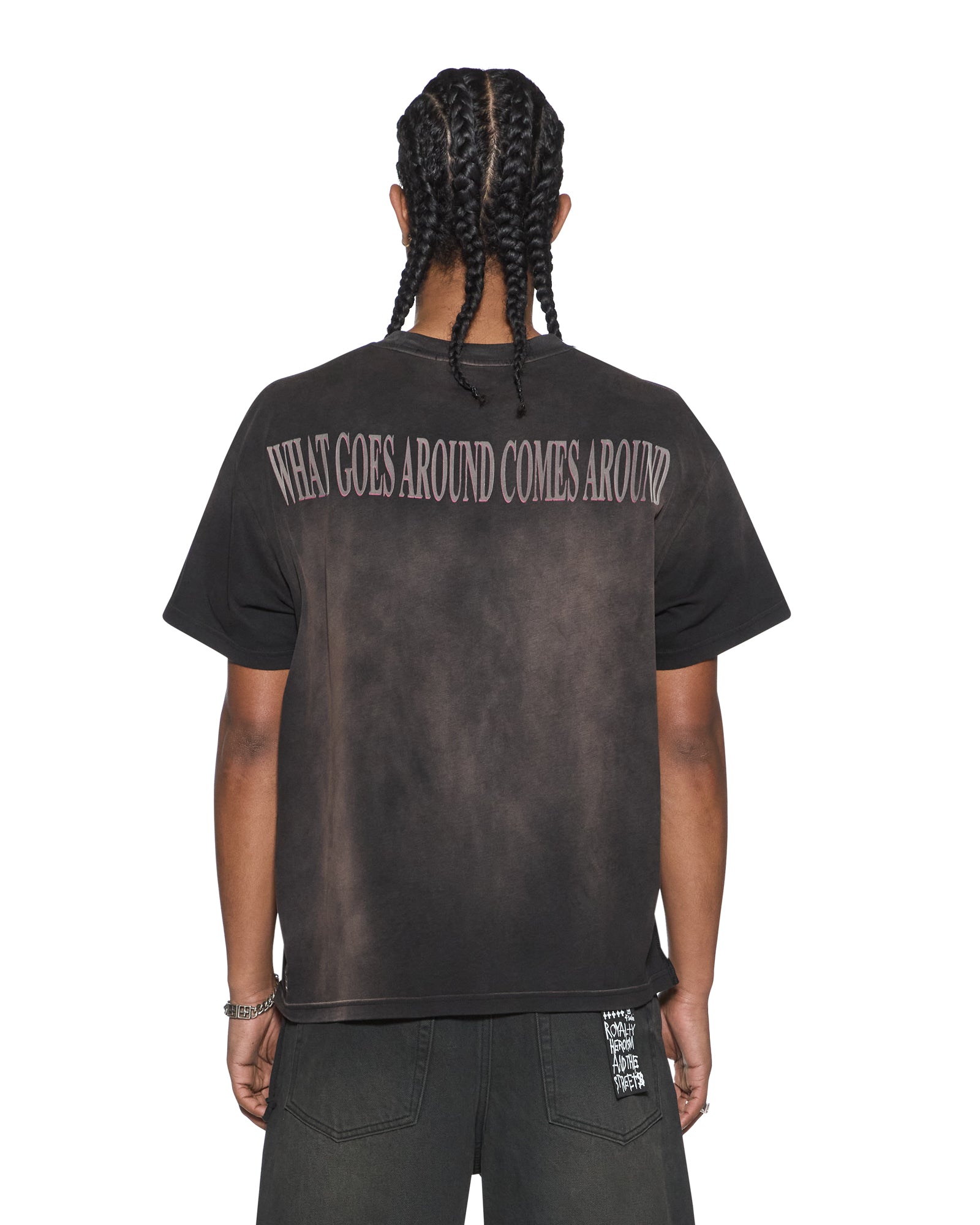 Mens H.w.r Sid Ss Tee Sunbleach Black Tees | Ksubi ++