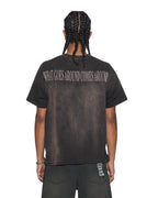 Mens H.w.r Sid Ss Tee Sunbleach Black Slim Tees - Grey