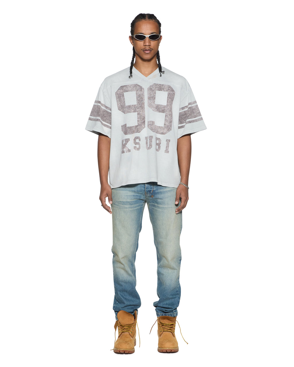 Mens Halftime Ss Duke Jersey Krete Fade Boxy Fashion Tops - Multi Colour