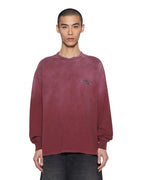 Mens K9 Ekcess Ls Tee Ox Fade Oversized Tees - Burgundy