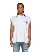 Mens Klasse Ekcess Cut Off Tank Tru White Oversized Tees - White