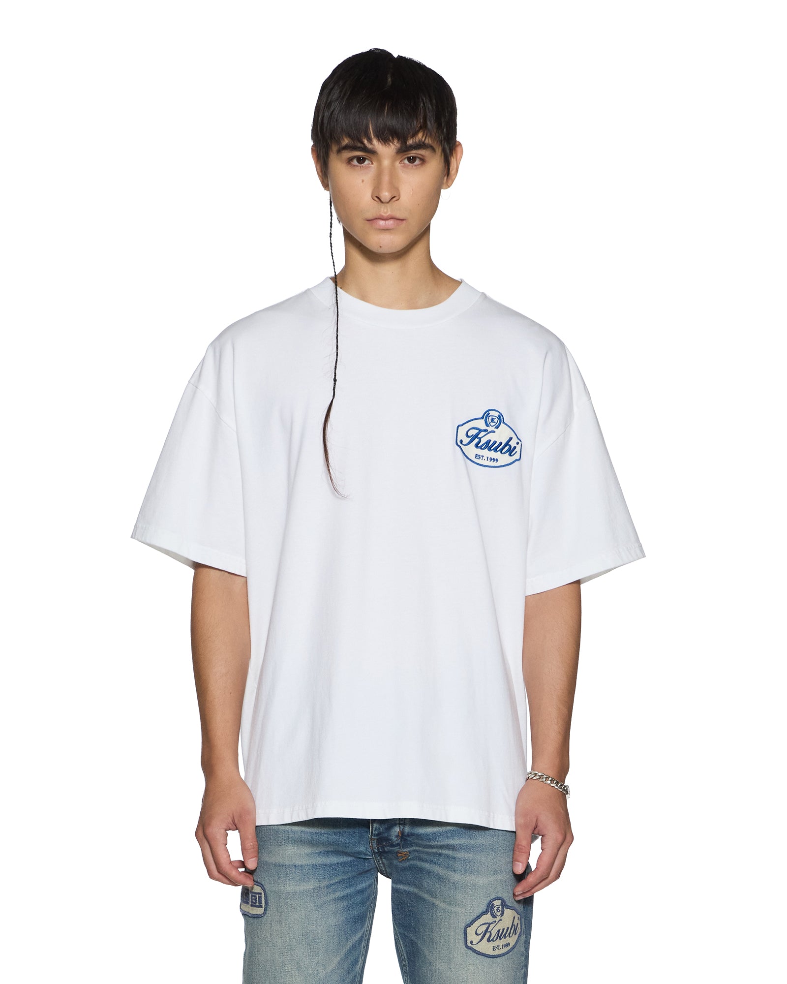 Mens Klasse Ekcess Ss Tee Tru White Tees | Ksubi ++