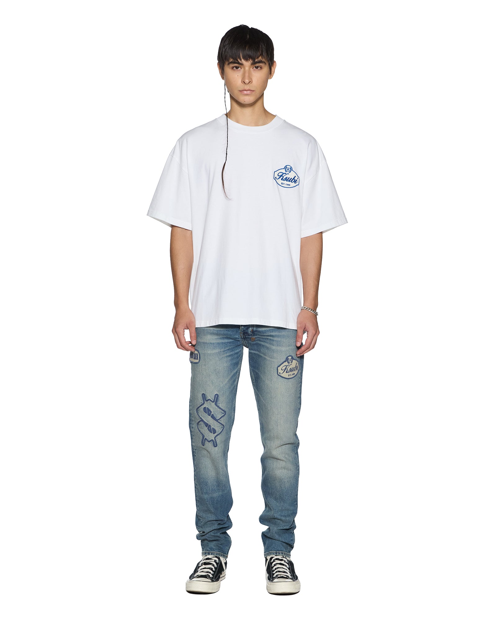Mens Klasse Ekcess Ss Tee Tru White Tees | Ksubi ++
