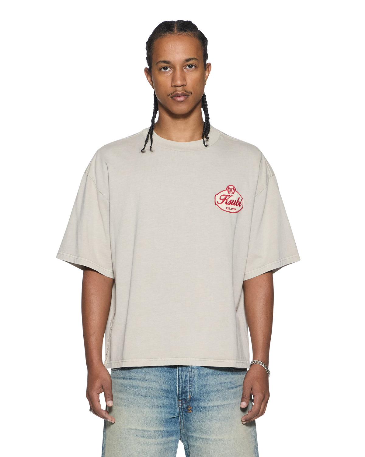Mens Klasse Halen Ss Tee Smoke Baggy Tees - Grey