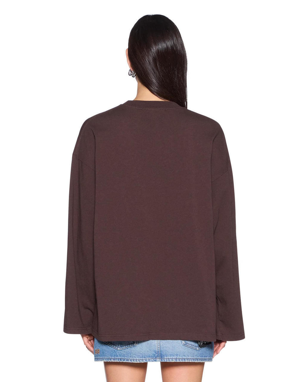 Womens Ksubi Ranch Altar Boyfriend Ls Tee Choc Oversized Tees - Brown