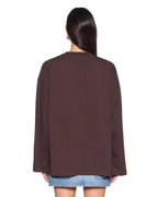 Womens Ksubi Ranch Altar Boyfriend Ls Tee Choc Oversized Tees - Brown
