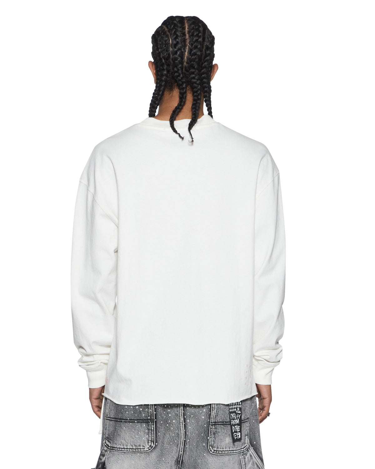 MENS LAYBEL EKCESS LS TEE TRU WHITE TEES