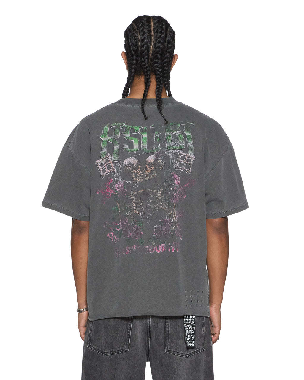 Mens Legend Ekcess Ss Tee Charcoal Oversized Tees - Grey