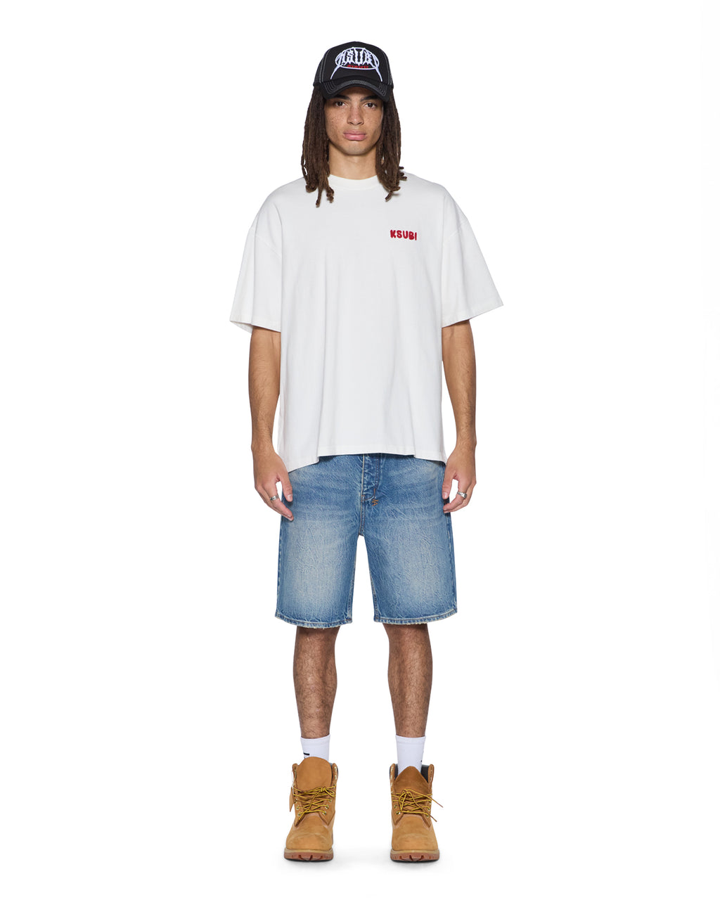 MENS MEKANIK BIGGIE SS TEE VINTAGE WHITE TEES