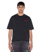 MENS MEKANIK HALEN SS TEE CHARCOAL/RED TEES