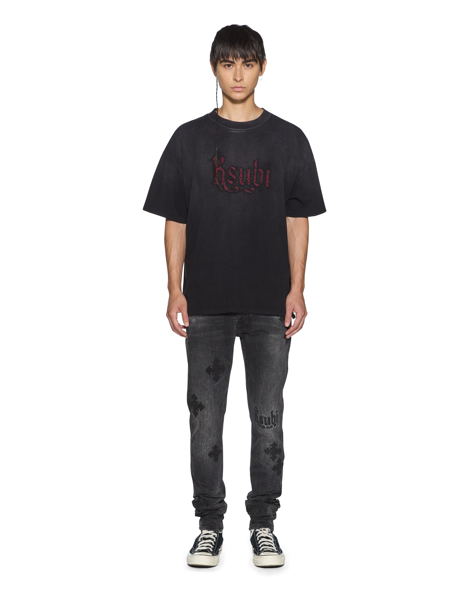 Mens Paise Ekcess Ss Tee Black Fade Tees | Ksubi ++