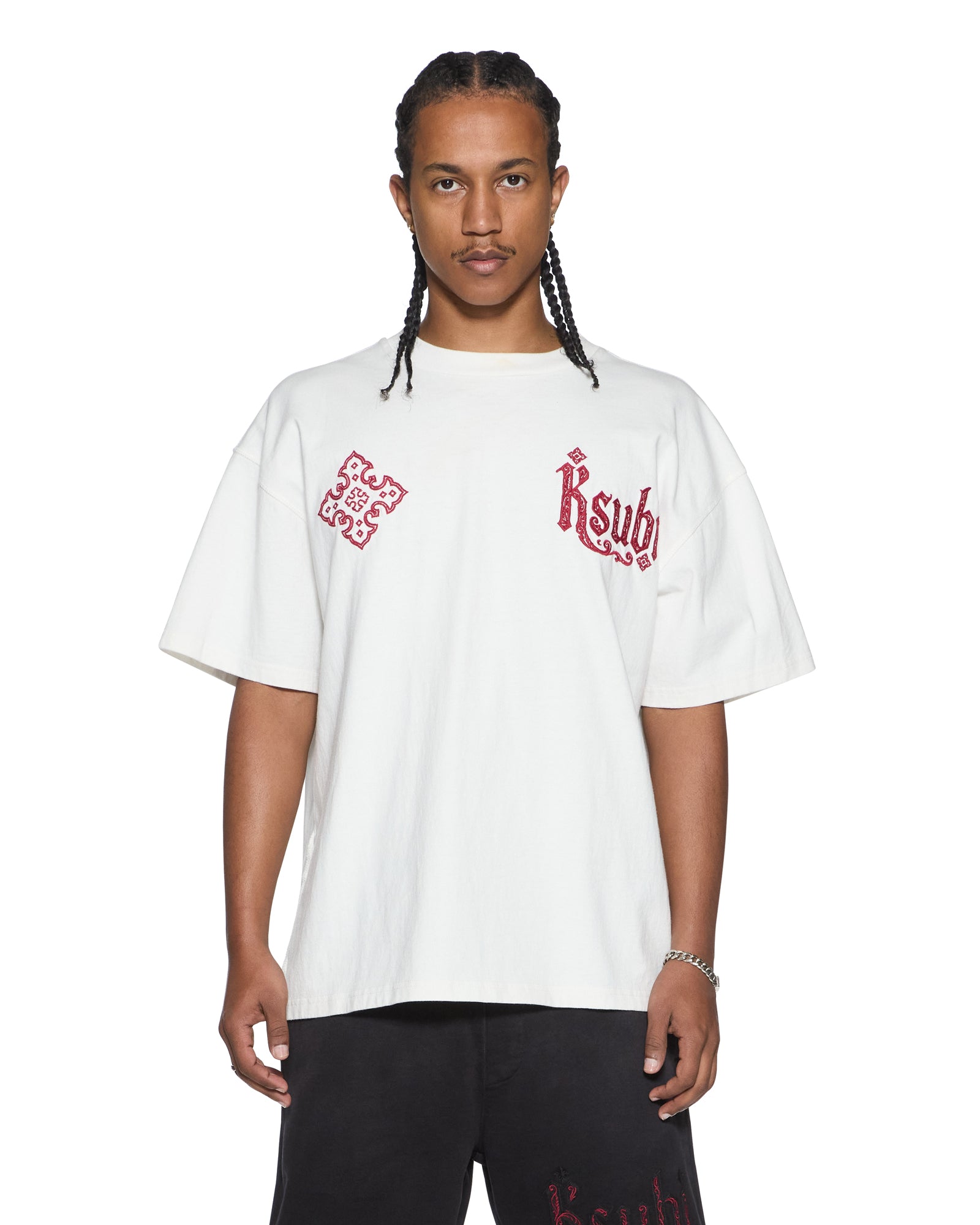 Mens Paise Ekcess Ss Tee Tru White Tees | Ksubi ++