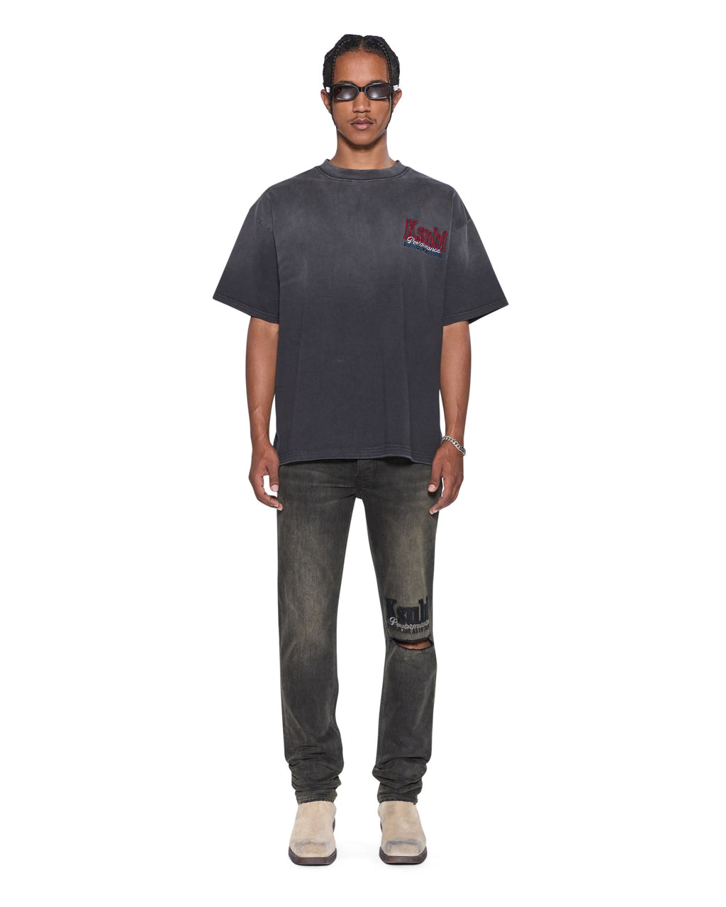 Mens Performance Ekcess Ss Tee Black Fade Oversized Tees - Black