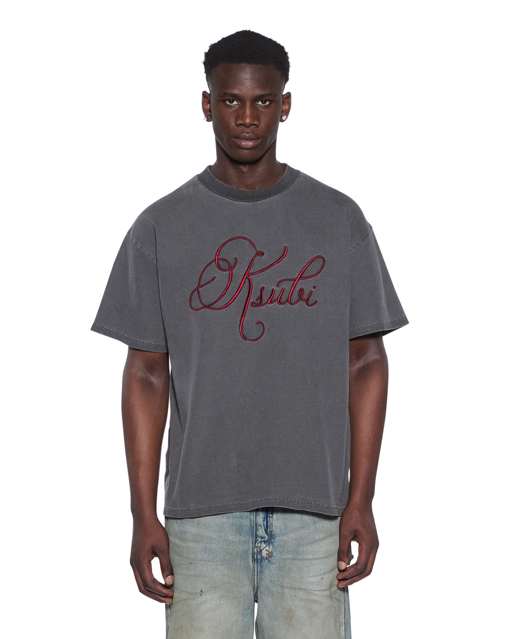 Mens Prestige Ekcess Ss Tee Charcoal Oversized Tees - Grey