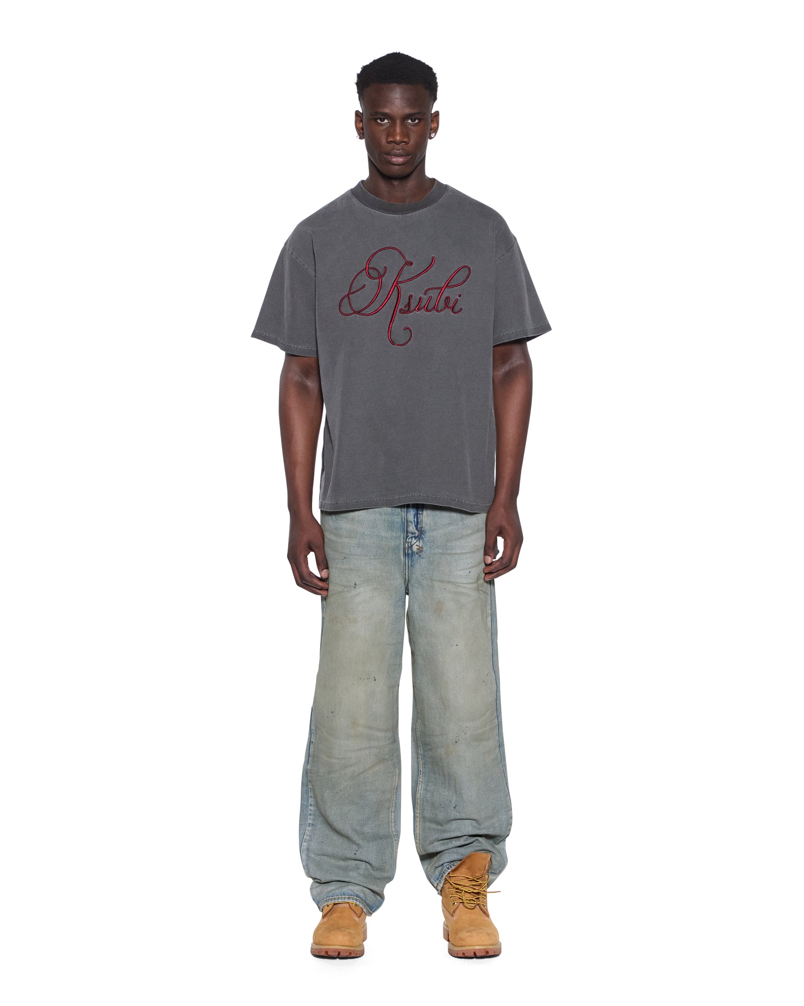 Mens Prestige Ekcess Ss Tee Charcoal Tees | Ksubi ++