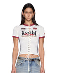 RACEWAY SHRUNKEN JERSEY OFF WHITE