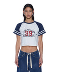 RAGLAN BOXY SS TEE VINTAGE WHITE/NAVY