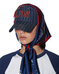 KSUBI X LISSY RODDY SILK SCARF NAVY
