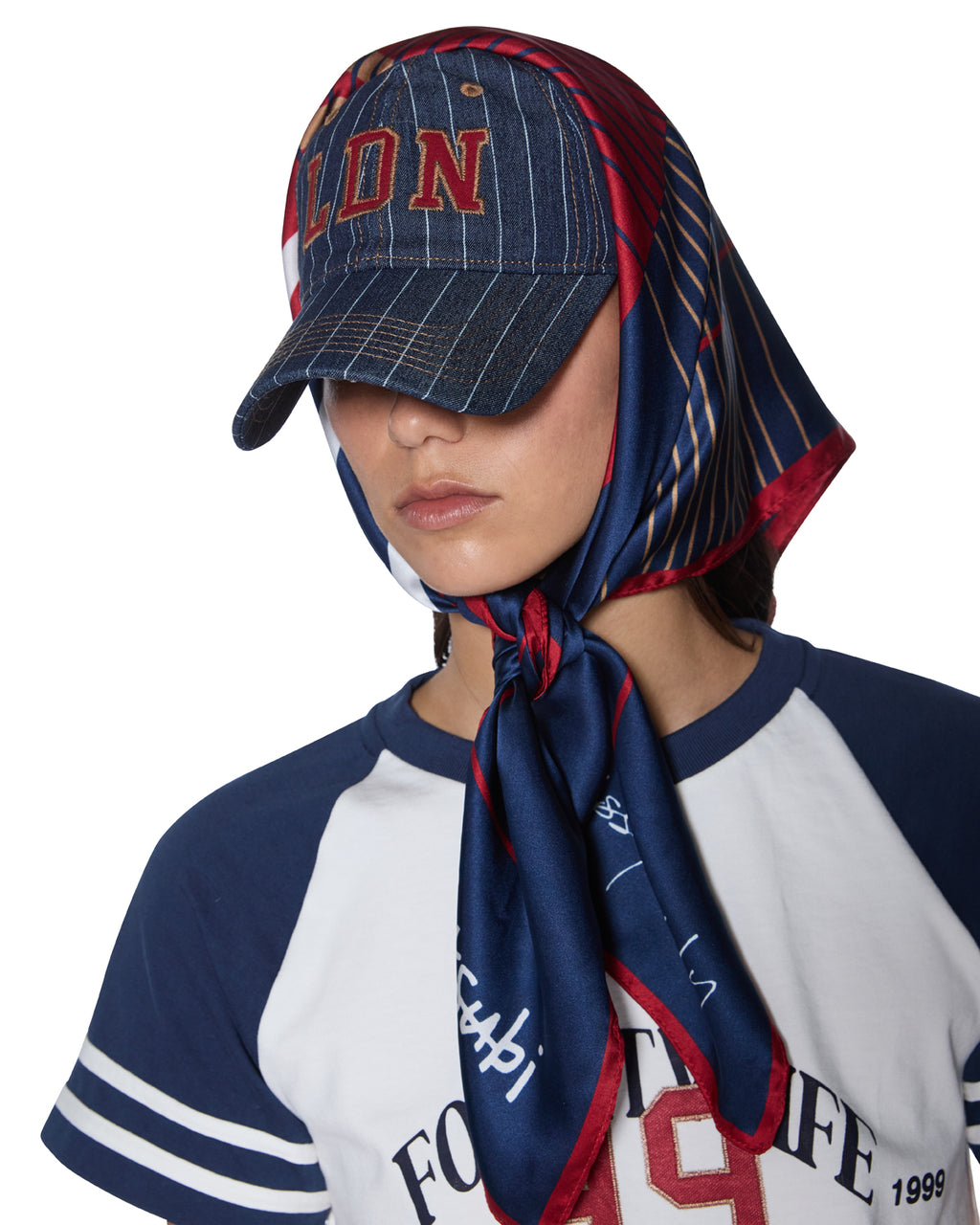 Ksubi X Lissy Roddy Silk Scarf Navy Accessories - Navy