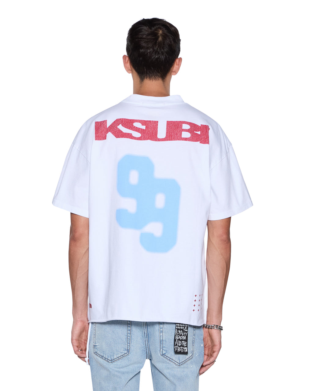 MENS RUGGED EKCESS SS TEE WHITE/RED TEES