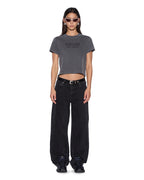 WOMENS SHRUNKEN SS TEE CHARCOAL TEES