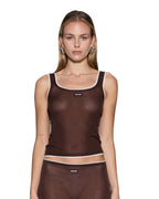 Womens Sott Layered Chloe Tank Camel Brown Regular Tees - Brown