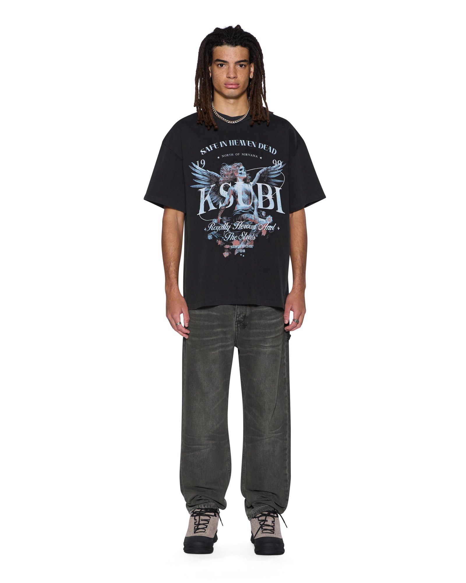 MENS SPIRIT EKCESS SS TEE ACID BLACK OVERSIZED TEES