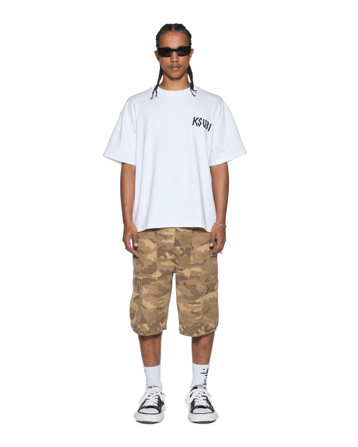 Mens Stay Up Ekcess Ss Tee Tru White Oversized Tees - White
