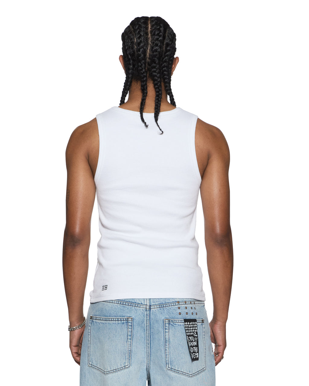 Mens Stay Up Halen Debut Singlet Tru White Baggy Tees - White