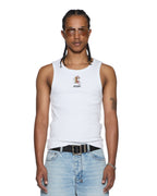 Mens Stay Up Halen Debut Singlet Tru White Baggy Tees - White