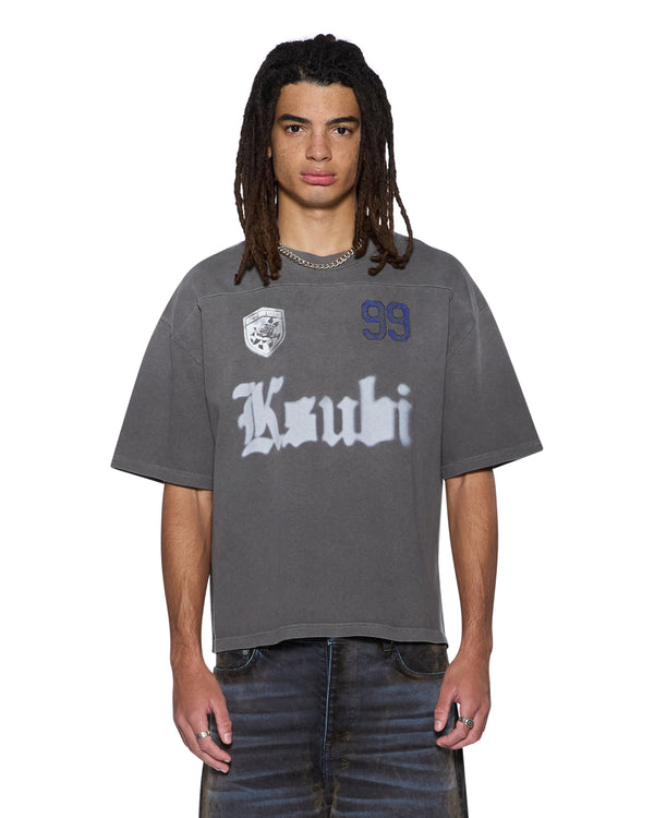 Mens Utopia Halen Raglan Ss Tee Charcoal Tees | Ksubi ++
