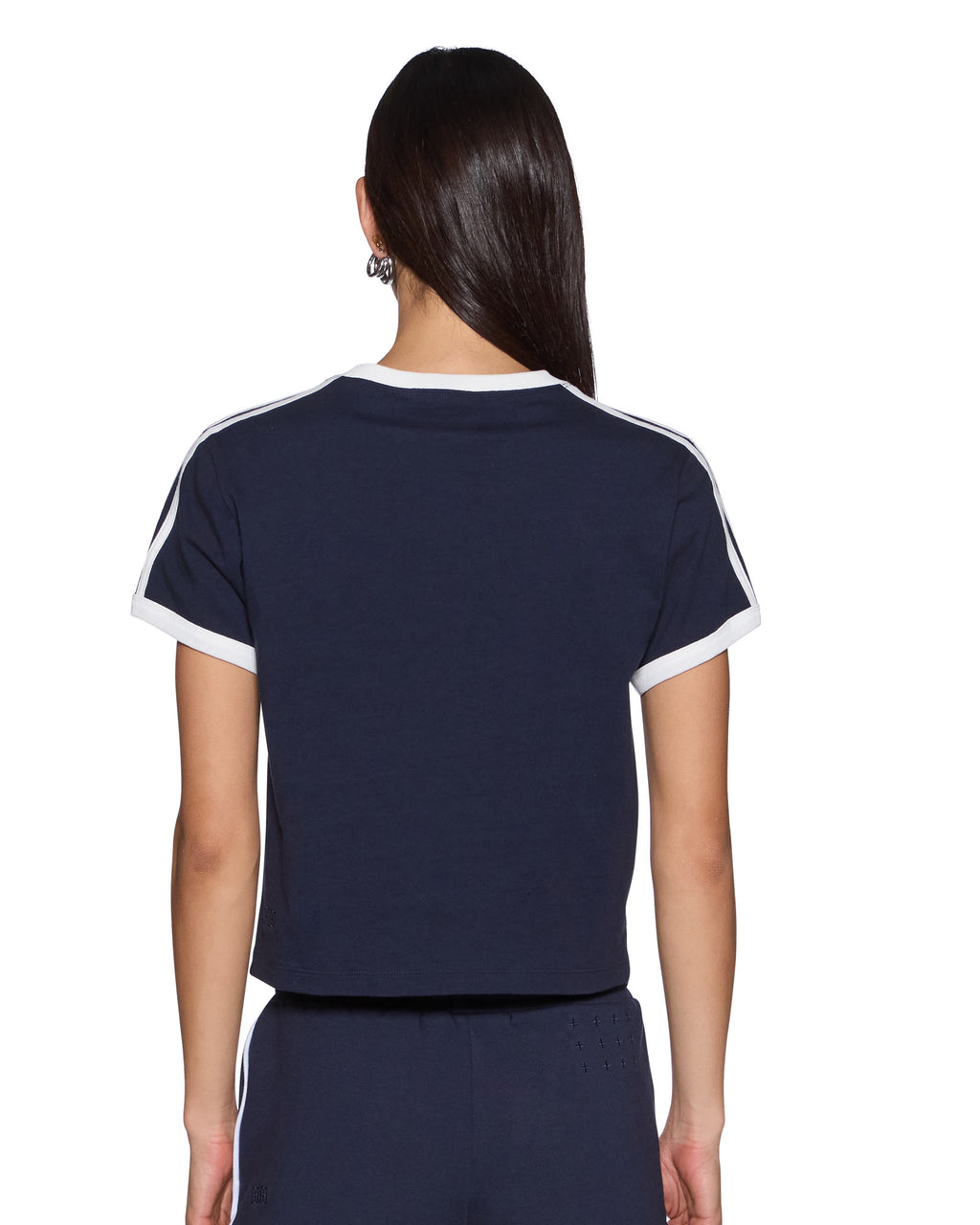 Womens Varsity Shrunken Ss Tee Navy Fitted Tees - Navy