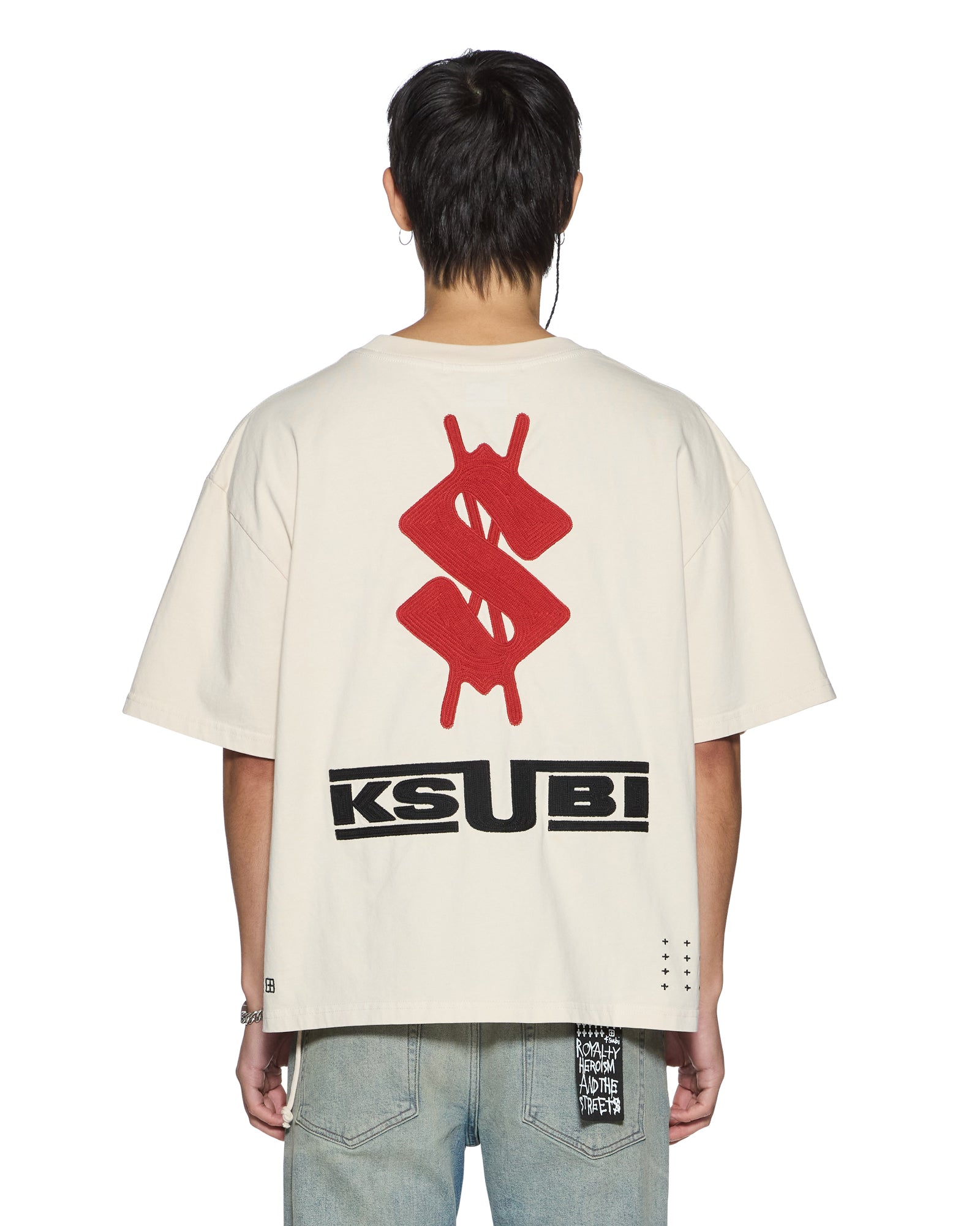 Mens Zoom Halen Ss Tee Ecru Tees | Ksubi ++