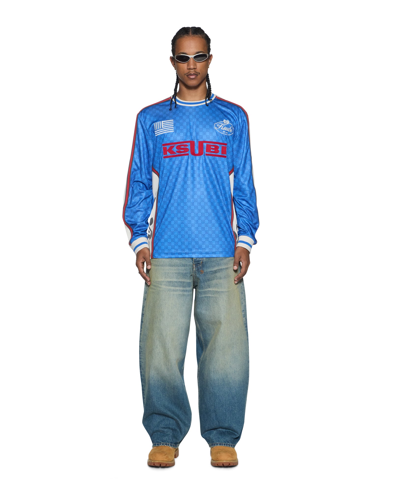 Mens Zoom Moto Jersey Bolt Blue Fashion Tops | Ksubi ++