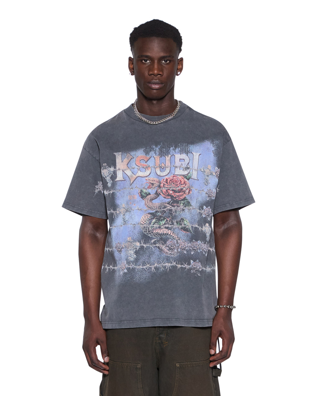 MENS DEATH SNAKE EKCESS SS TEE RHINO TEES