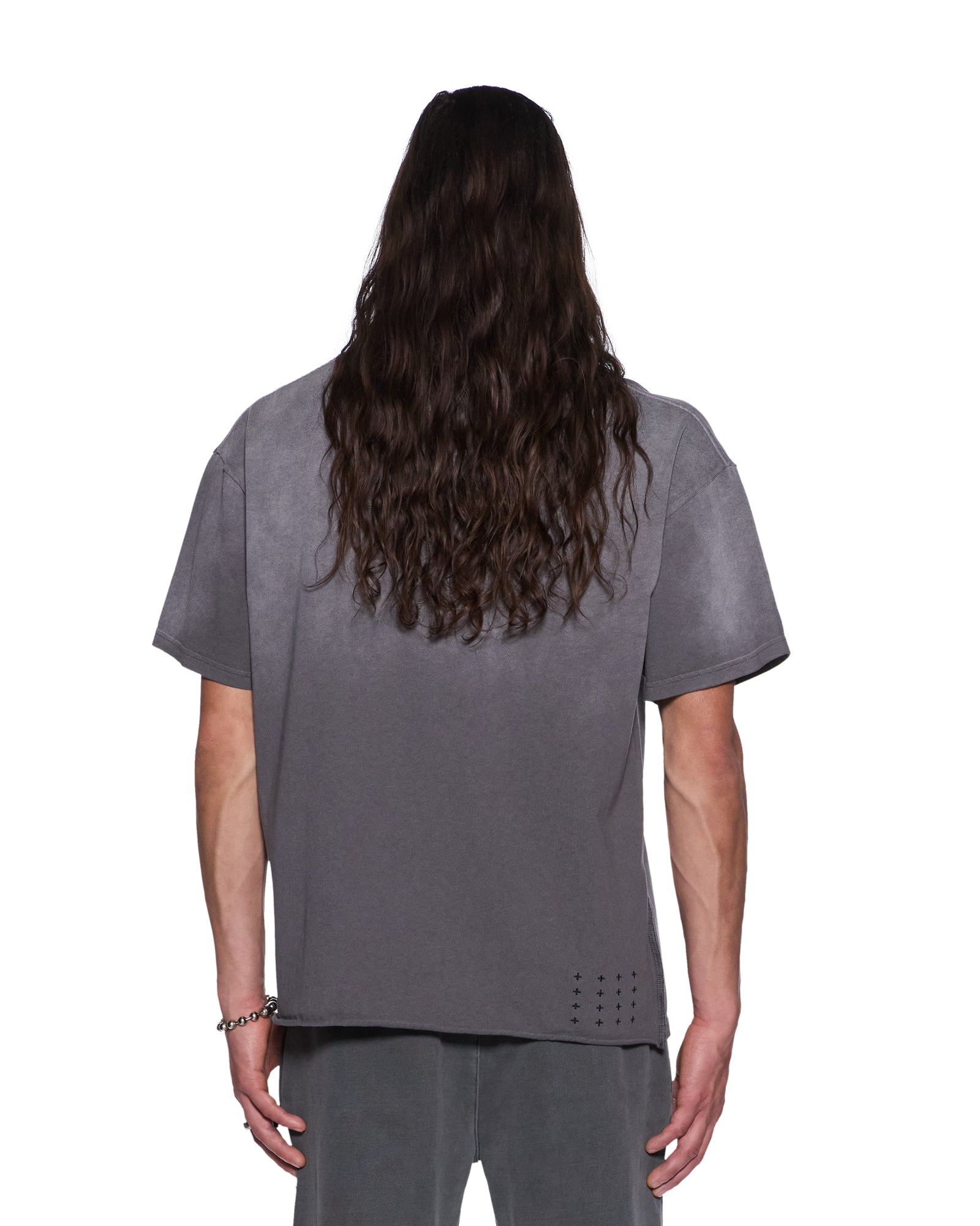 MENS  KREST EKCESS SS TEE CHARCOAL OVERSIZED TEES