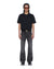 MENS  SID LINEN SS TEE JET BLACK SLIM TEES
