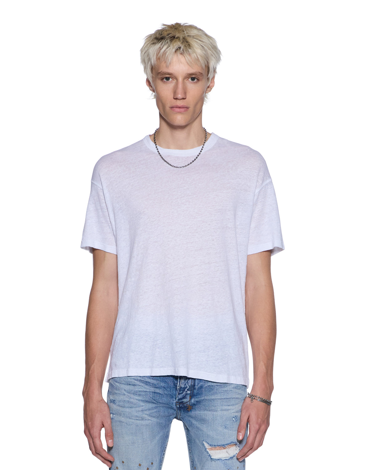 SID LINEN SS TEE WHITE
